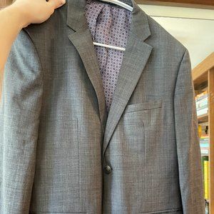 Original Penguin Gray Wool Blend Two Button Blazer, Size 40R